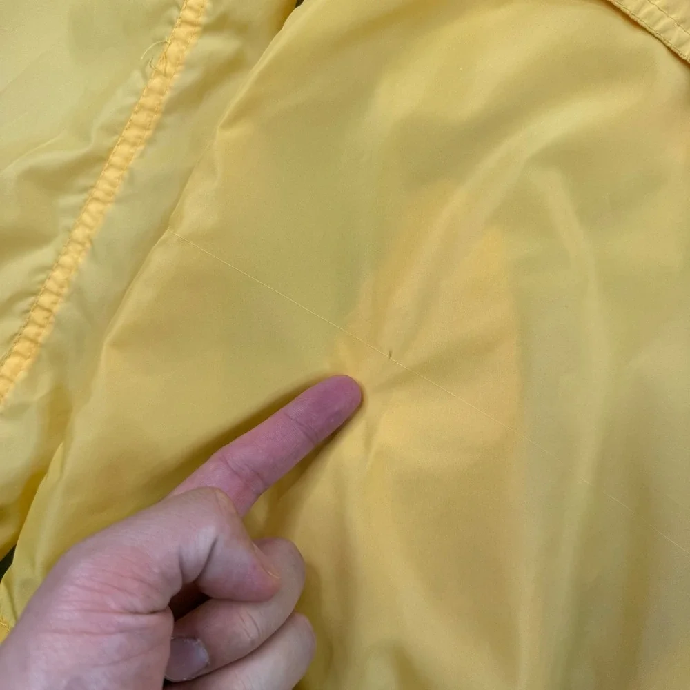 Vintage Woolrich Jacket Mens Medium Yellow Windbreaker Nylon Zip Up Teton Group